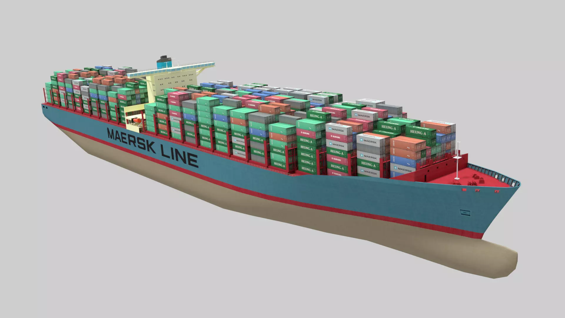 Emma container ship 3D model_5