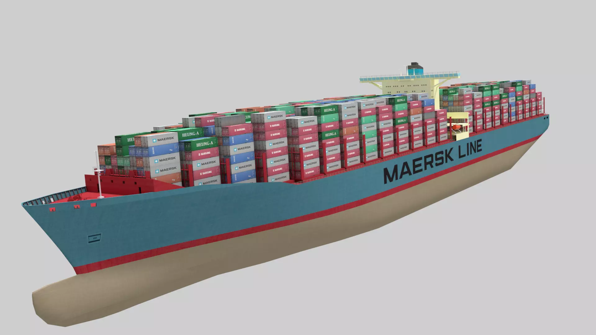 Emma container ship 3D model_0