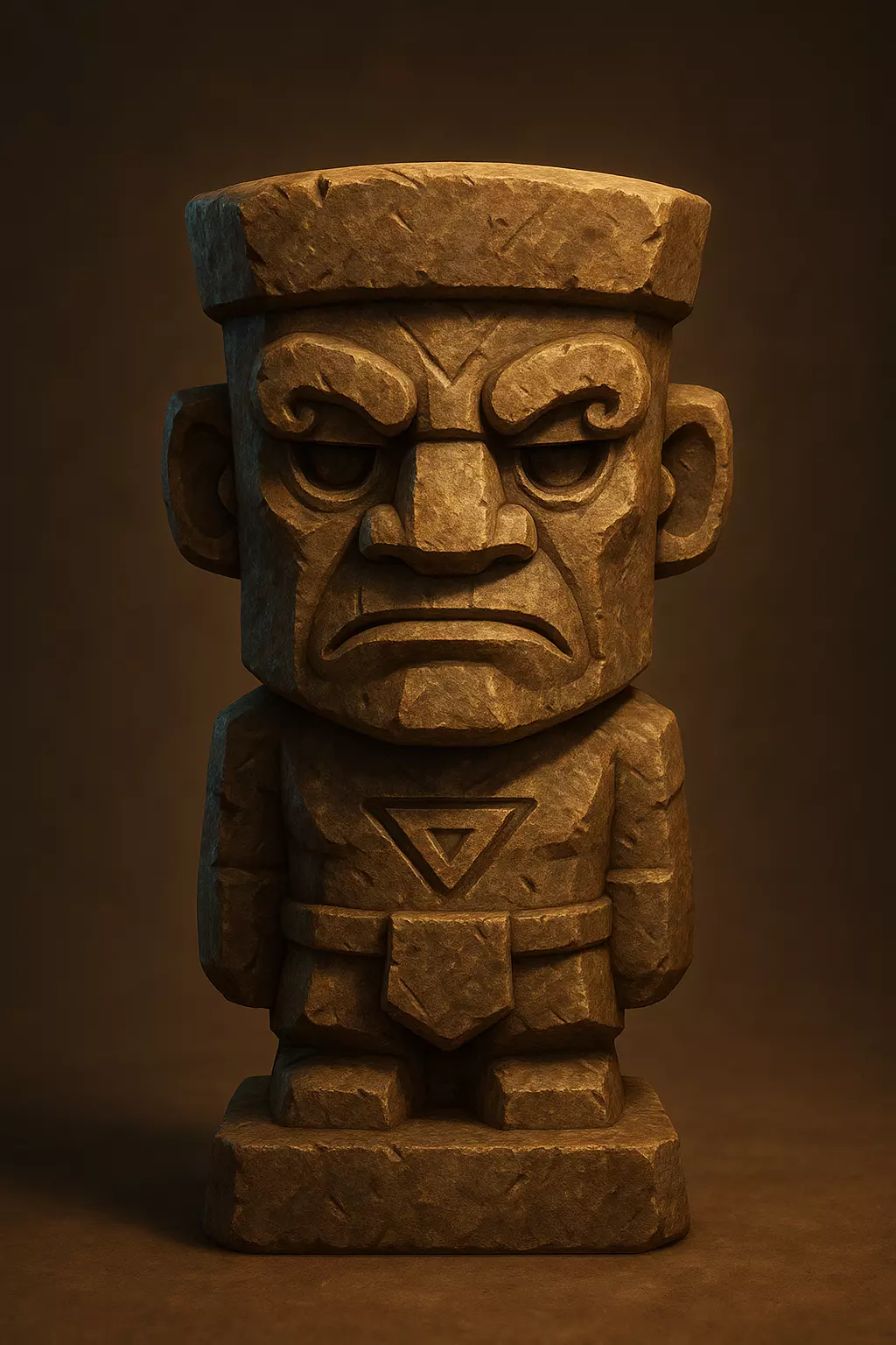 Tribal Guardian Idol - Stone Sculpture 3D Model for Print 3D print model_0