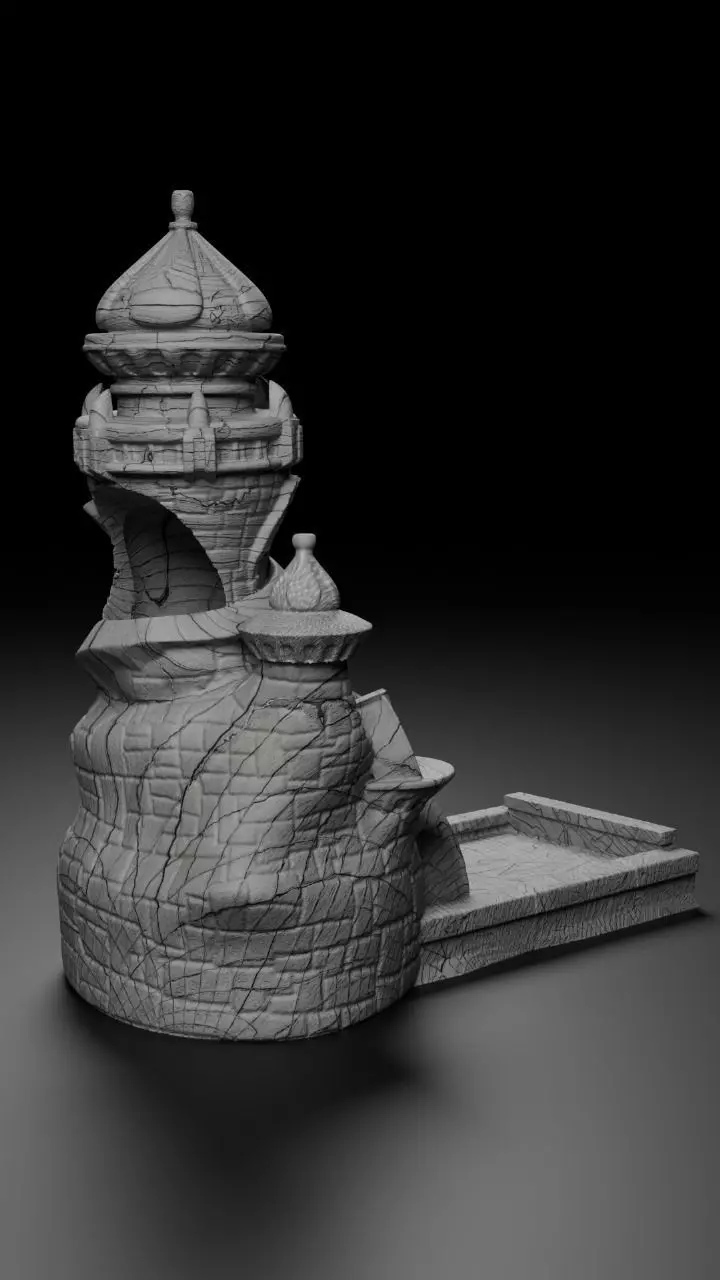 Dice Tower STL inspired by Enchanted towers from Spyro 3D print model_1