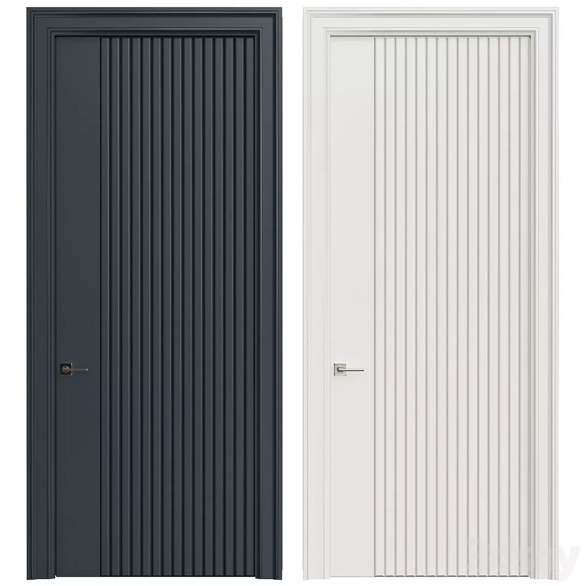 Modern Interior Doors 3D Model  3D model_0