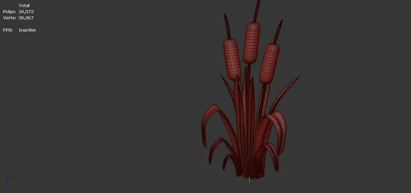 Plant Low-poly 3D model_4