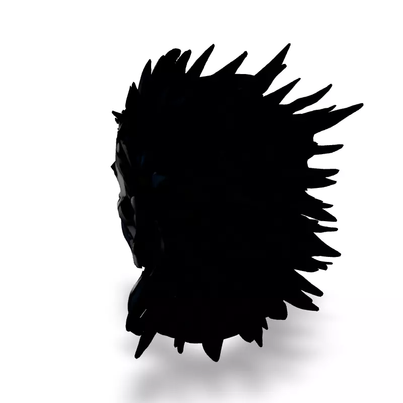 Tribal Warrior Head Bust 3D Model Low-poly 3D model_4