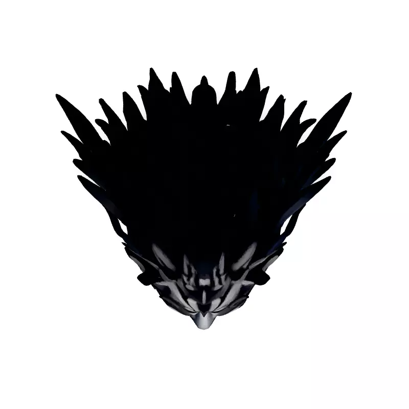 Tribal Warrior Head Bust 3D Model Low-poly 3D model_7