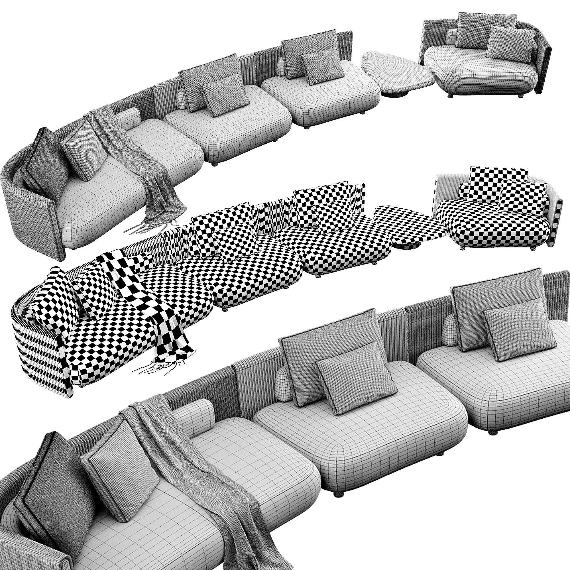 Bezier Cord Outdoor 3D model_8