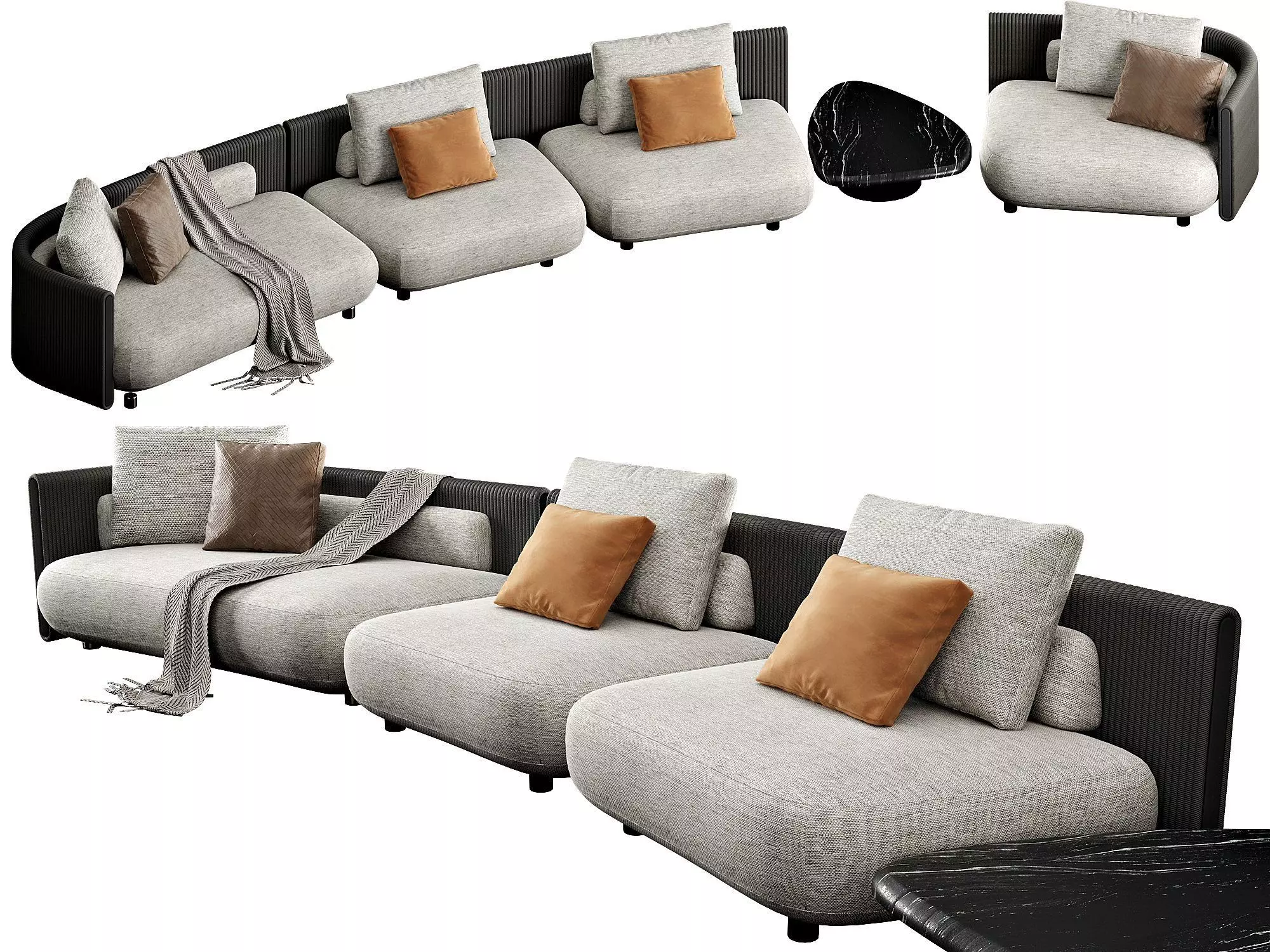 Bezier Cord Outdoor 3D model_7