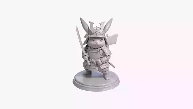 Samurai Pikachu Figure 3D Print Figure STL File Printable
