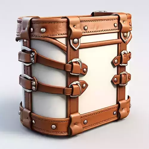 Vintage LeatherBound Storage Trunk