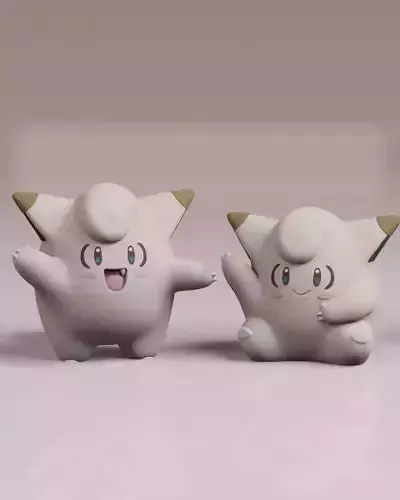 Clefairy Pokemon Fanart 2 poses