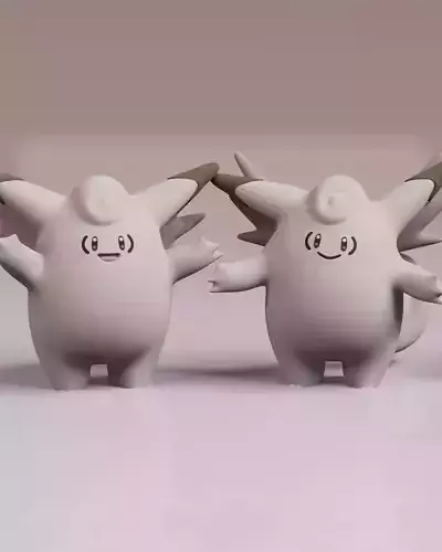 Clefable Pokemon Fanart 2 Poses