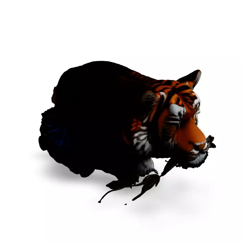 Realistic Tiger Head 3D Model Low-poly 3D model_2