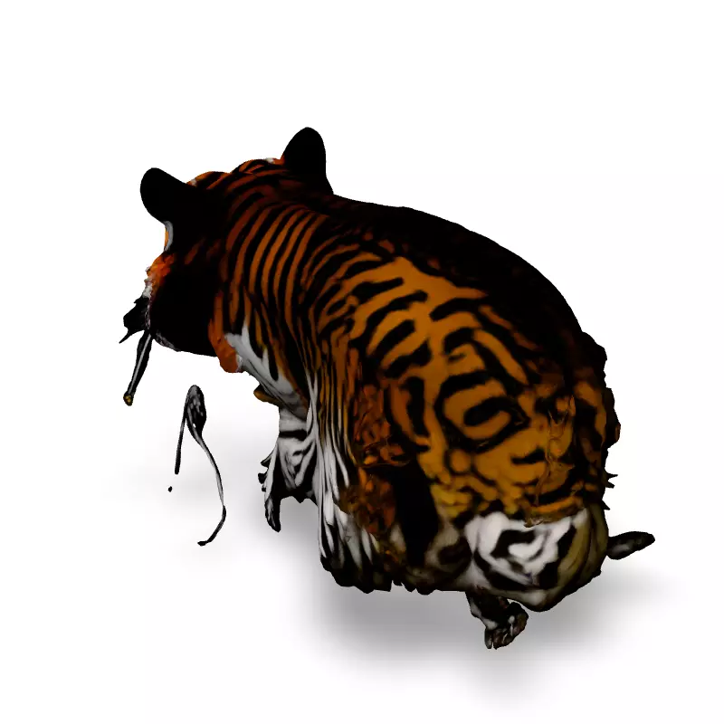 Realistic Tiger Head 3D Model Low-poly 3D model_4