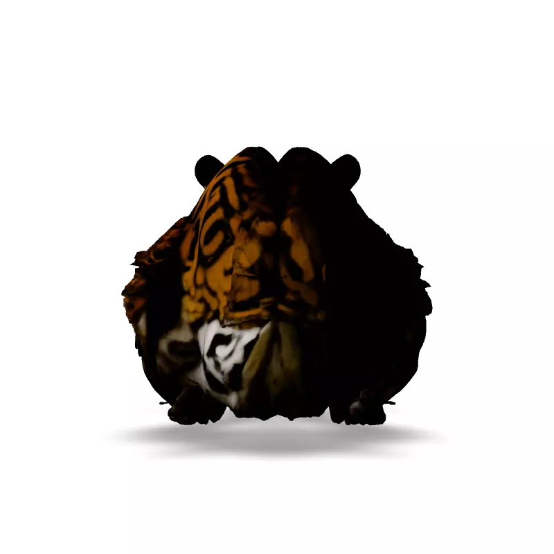 Realistic Tiger Head 3D Model Low-poly 3D model_6