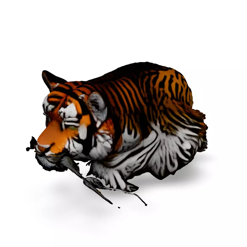 Realistic Tiger Head 3D Model Low-poly 3D model_1