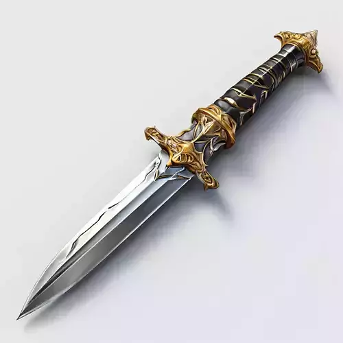 Ornate Fantasy Dagger 3D Model