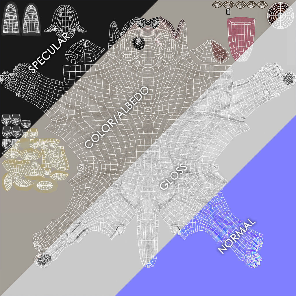 Bull Terrier Real-Time Low-poly 3D model_38