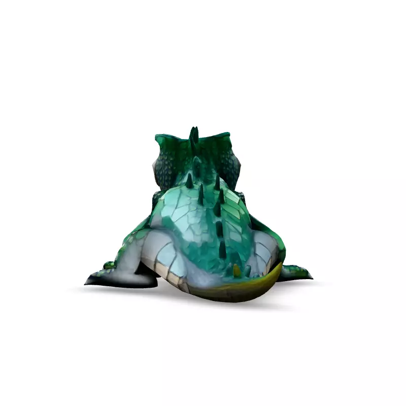 Stylized Cartoon Crocodile 3D Model Low-poly 3D model_6