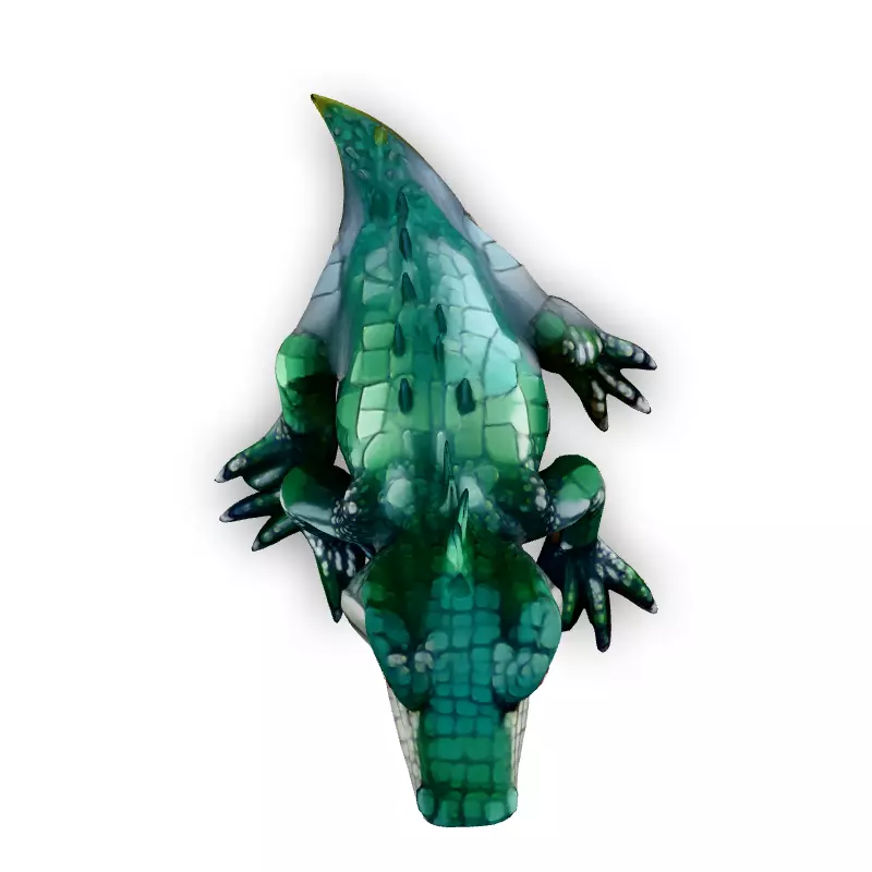 Stylized Cartoon Crocodile 3D Model Low-poly 3D model_7
