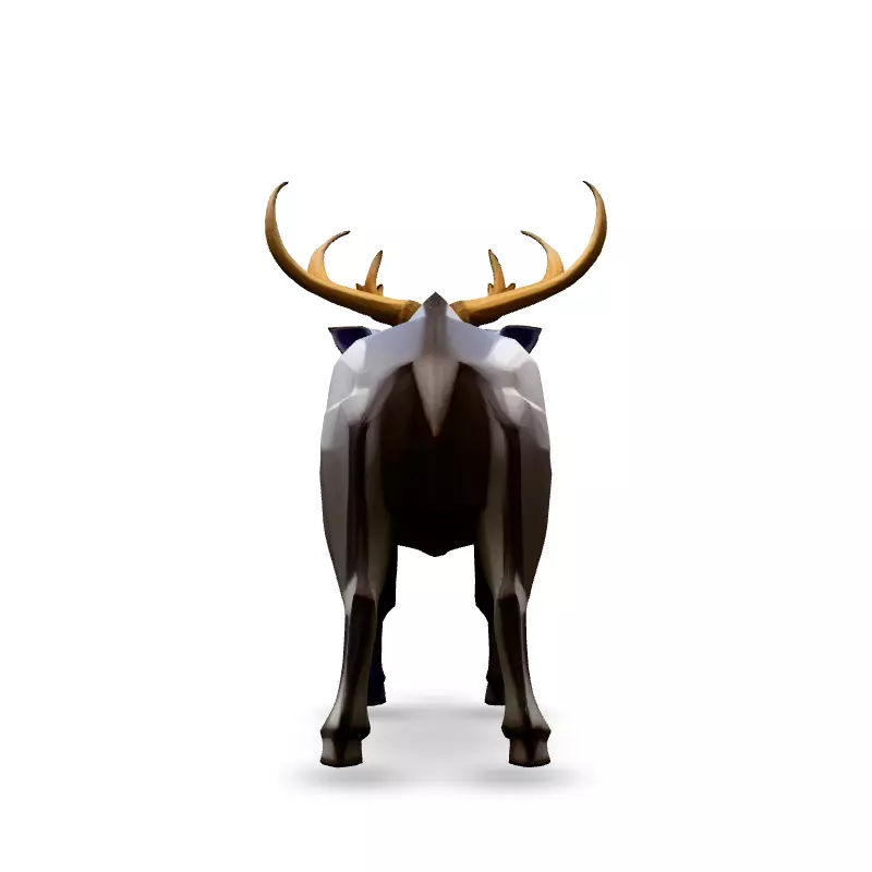 Low Poly Stylized Deer 3D Model Low-poly 3D model_6