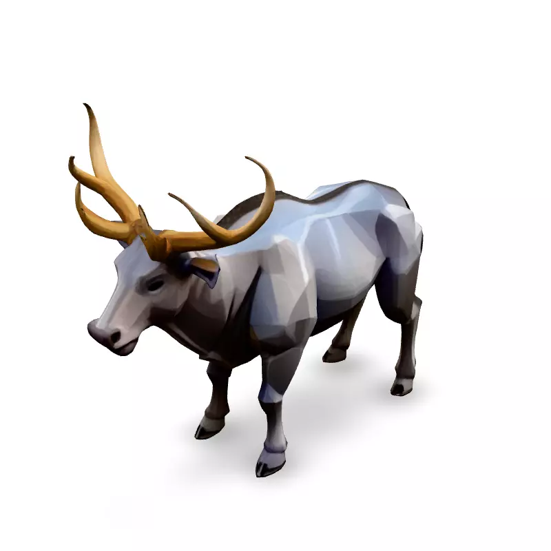 Low Poly Stylized Deer 3D Model Low-poly 3D model_1