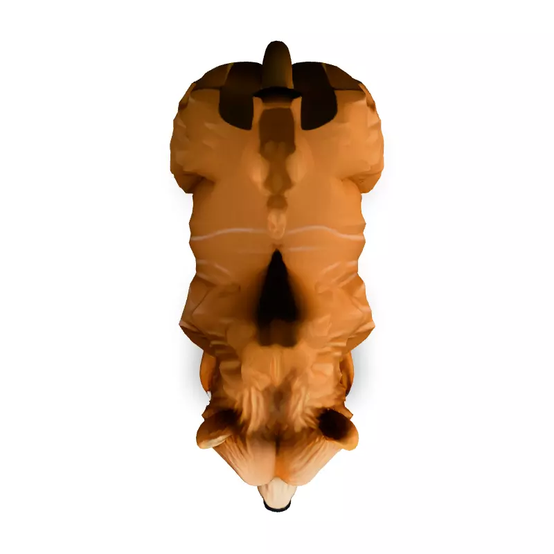 Low Poly Roaring Brown Bear Low-poly 3D model_7