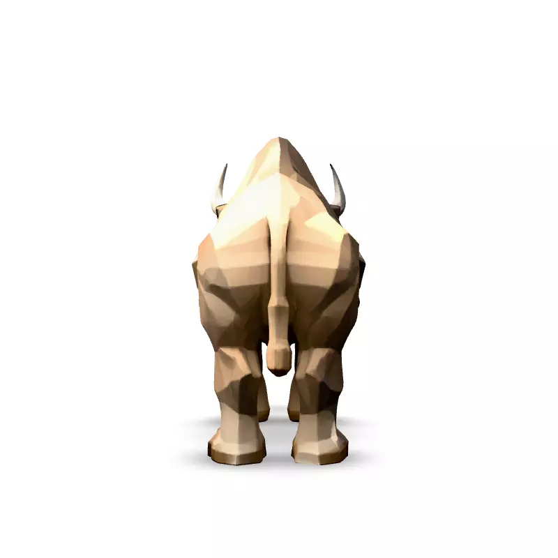 Low Poly Rhino Game Asset Low-poly 3D model_6