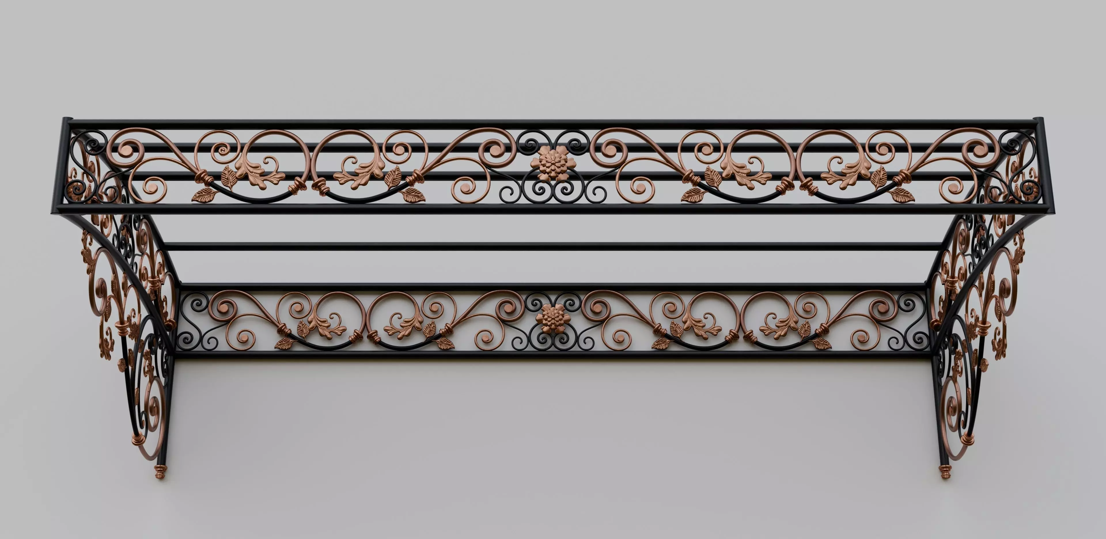 Wrought iron frame 3D model_1