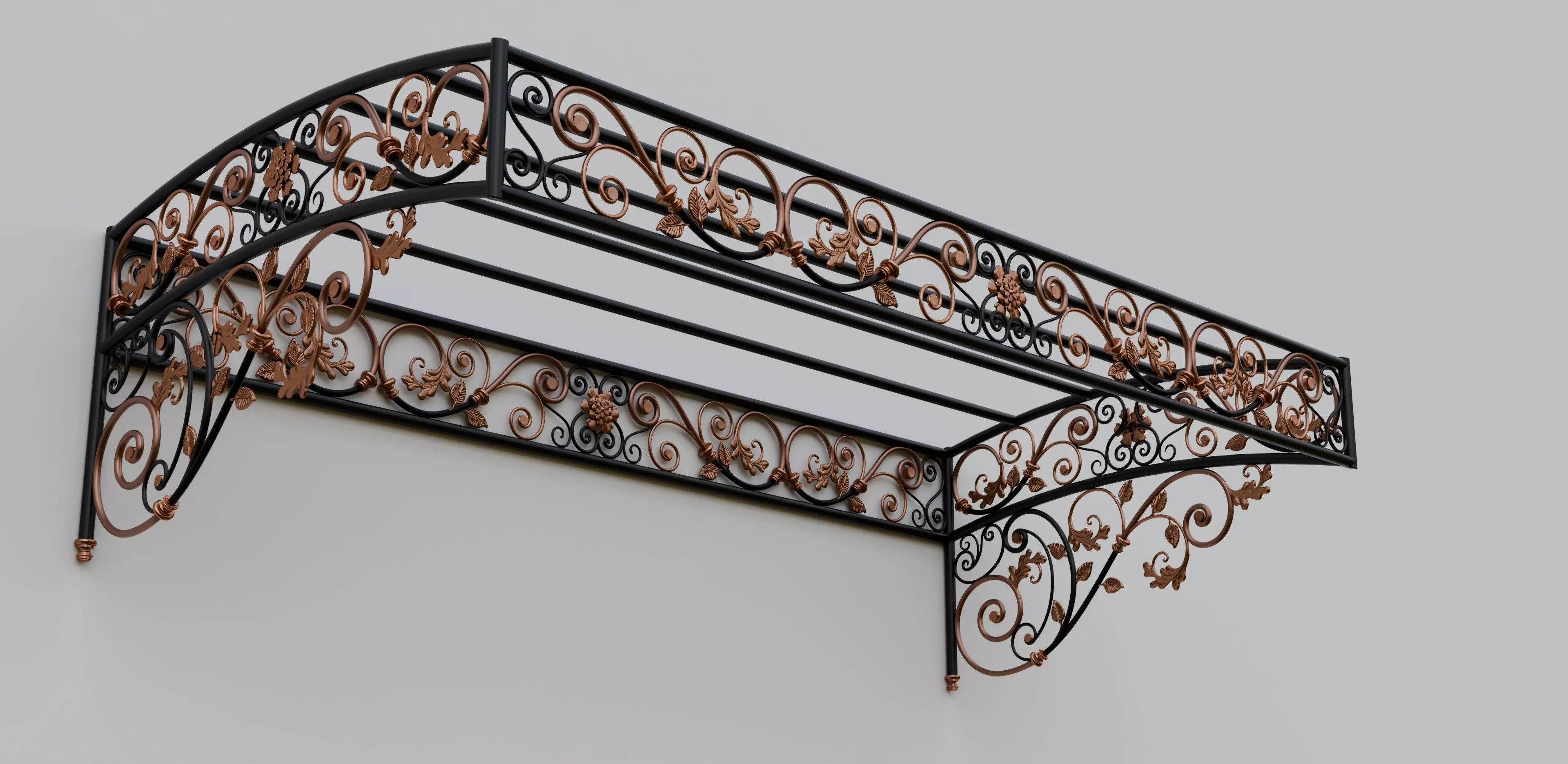 Wrought iron frame 3D model_0