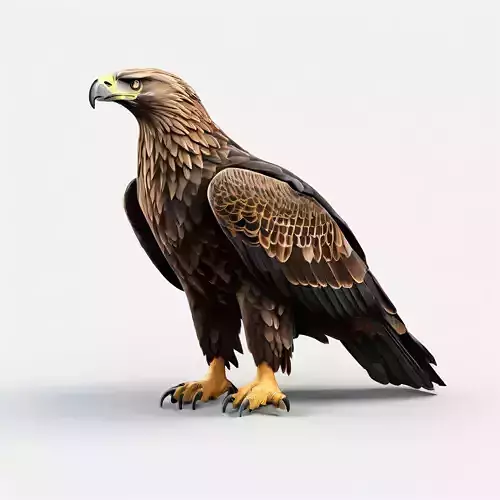 Realistic Golden Eagle 3D Model