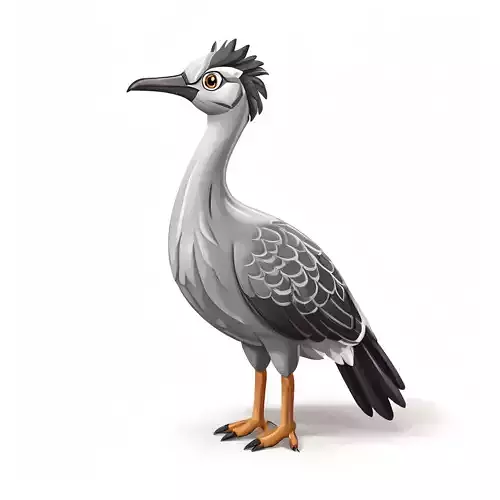 Stylized Kagu Bird 3D Model