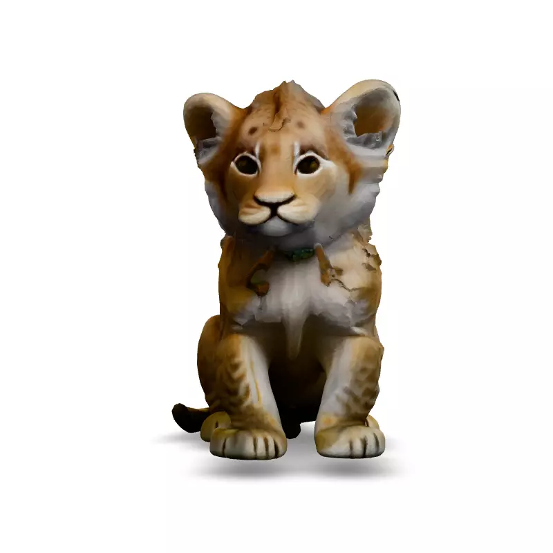 Realistic Adorable Lion Cub 3D Model Low-poly 3D model_3