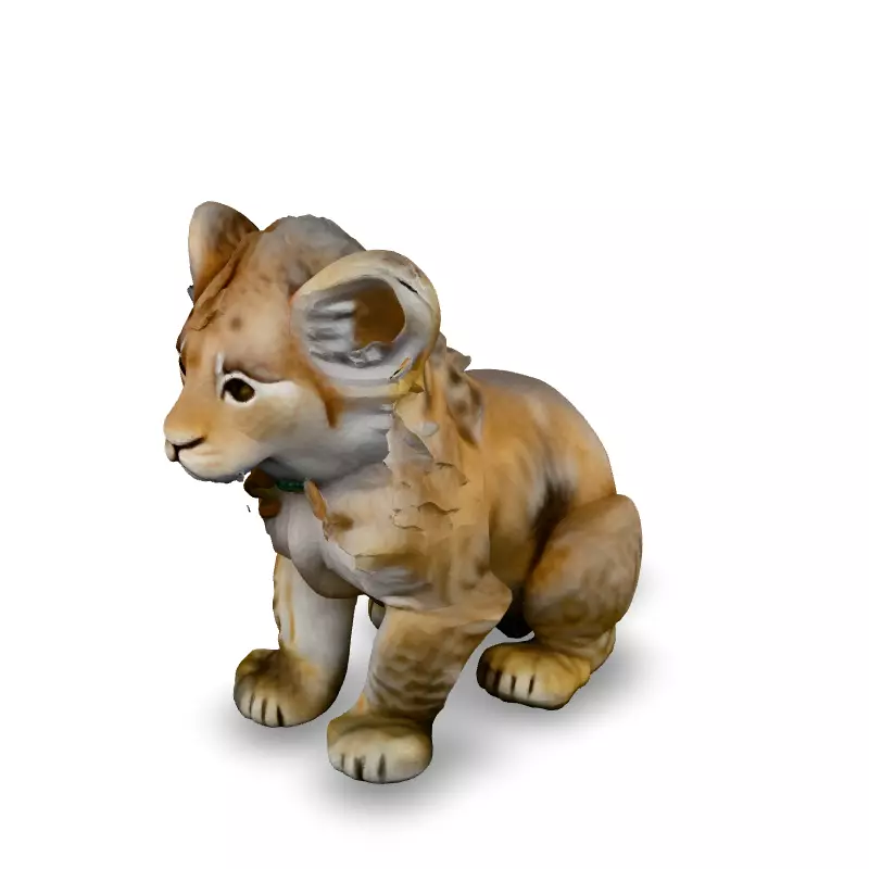 Realistic Adorable Lion Cub 3D Model Low-poly 3D model_1