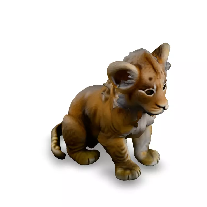 Realistic Adorable Lion Cub 3D Model Low-poly 3D model_2