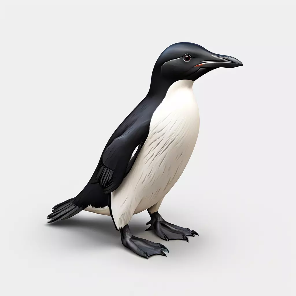 Realistic Razorbill 3D Model Low-poly 3D model_0