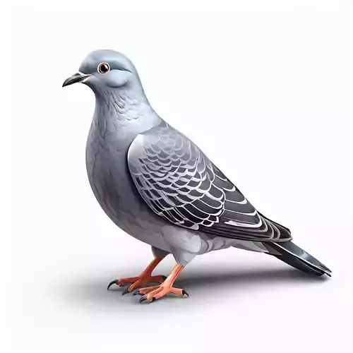Realistic Pigeon 3D Model Low-poly 3D model