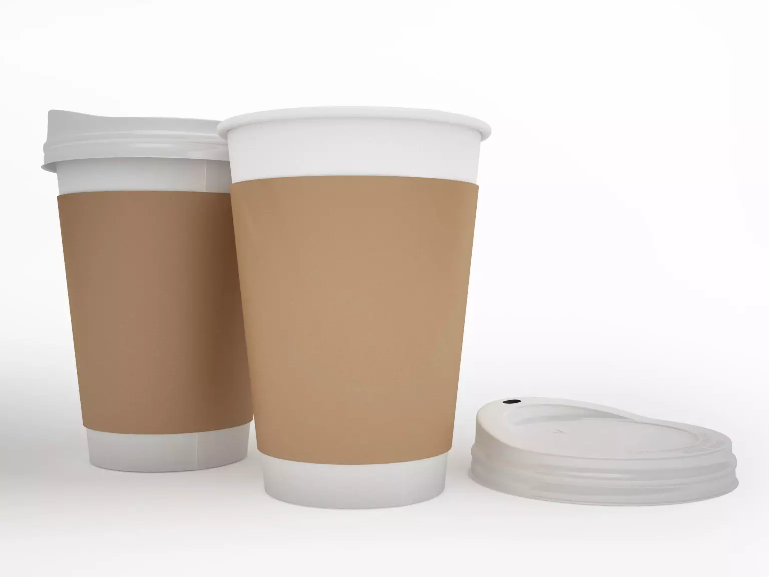 Coffee takeaway disposable paper cup 3D model