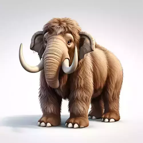 Realistic Woolly Mammoth 3D Model Low-poly 3D model