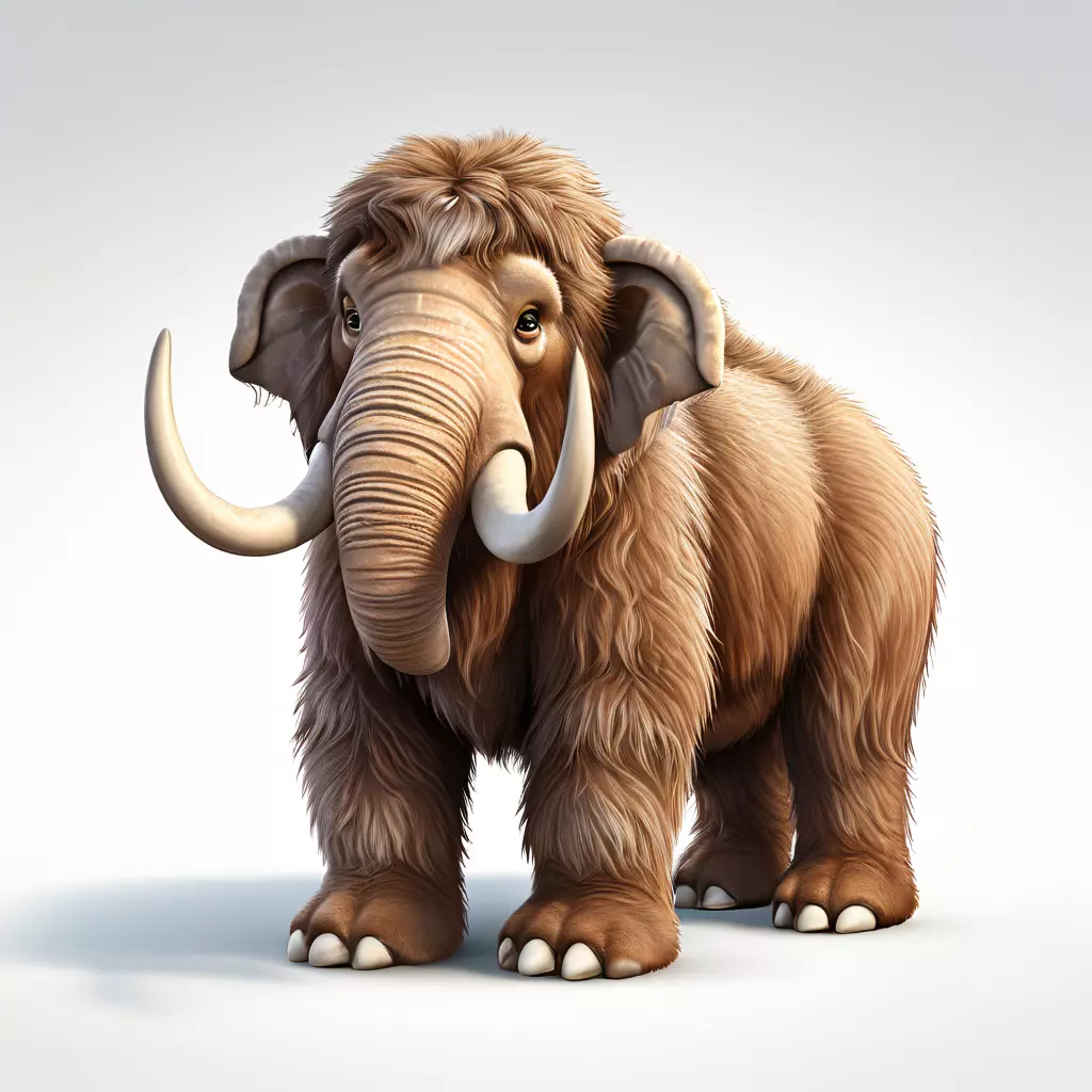Realistic Woolly Mammoth 3D Model Low-poly 3D model_0
