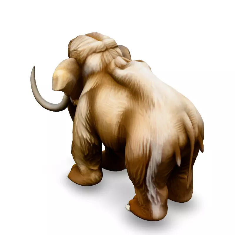 Realistic Woolly Mammoth 3D Model Low-poly 3D model_4