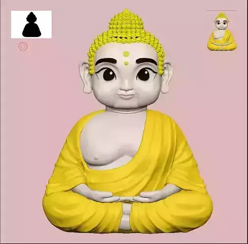 BUDDHA Low-poly 3D model