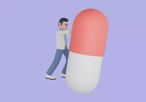 Stylized 3D Male Doctor Character - Pushing Giant Capsule Pill 3D model_2