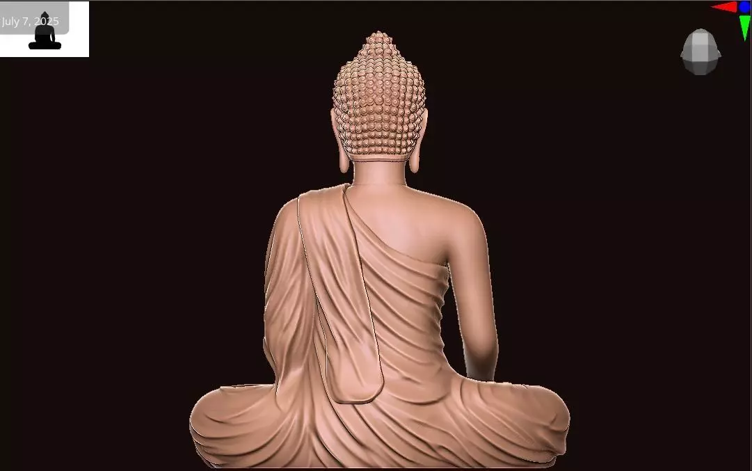 BUDDHA  Free low-poly 3D model_1
