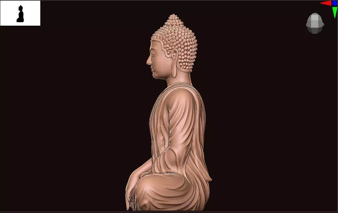 BUDDHA  Free low-poly 3D model_5