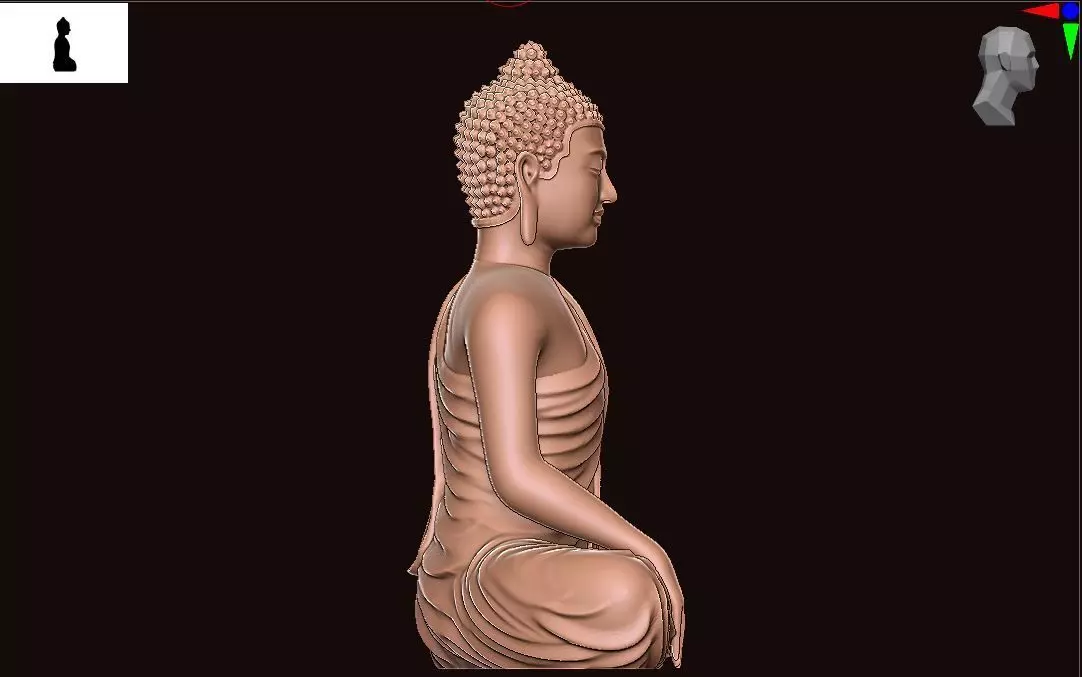 BUDDHA  Free low-poly 3D model_4