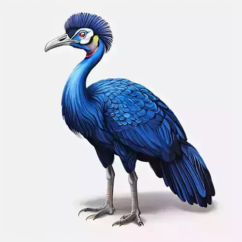 Blue Crowned Pigeon 3D Model Low-poly 3D model