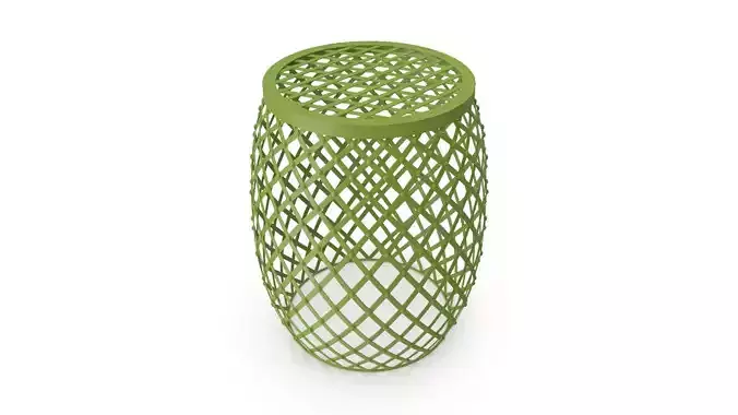 Adeco Home Garden Accents Wire Round Iron Metal Stool Table