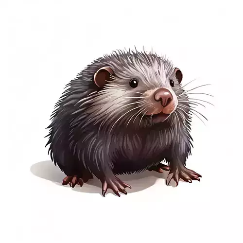 Realistic LowPoly Moonrat 3D Model Low-poly 3D model