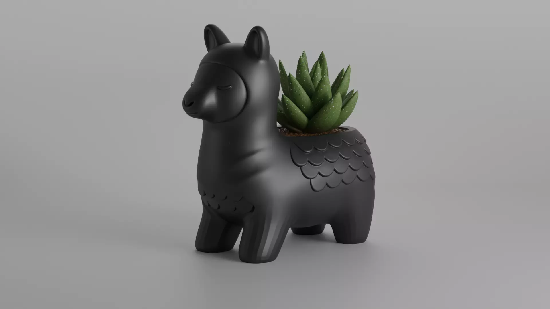Llama Shaped Planter 3D print model