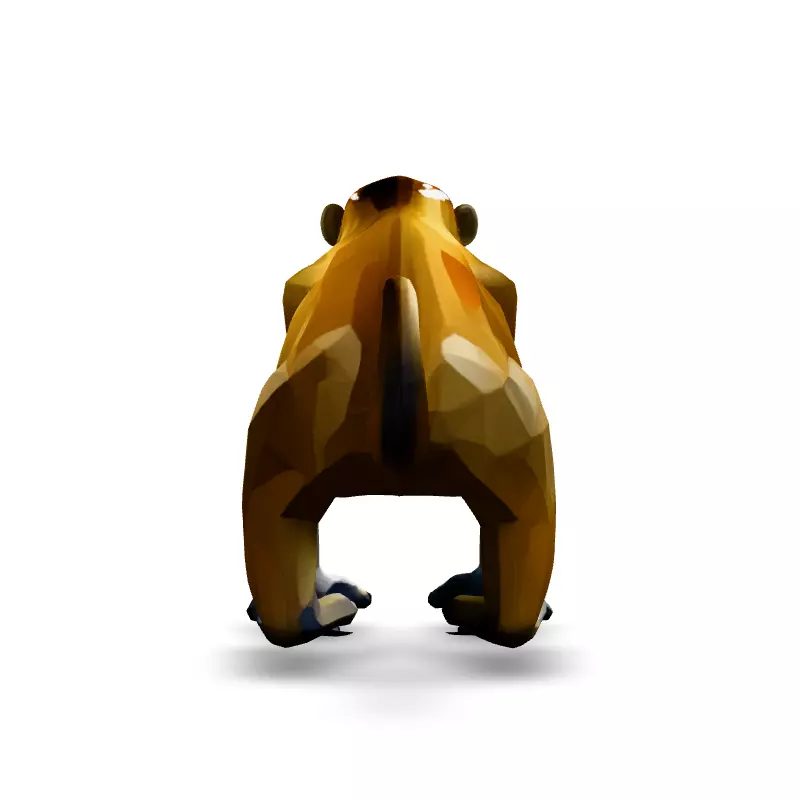 Low Poly Proboscis Monkey 3D Model Low-poly 3D model_6
