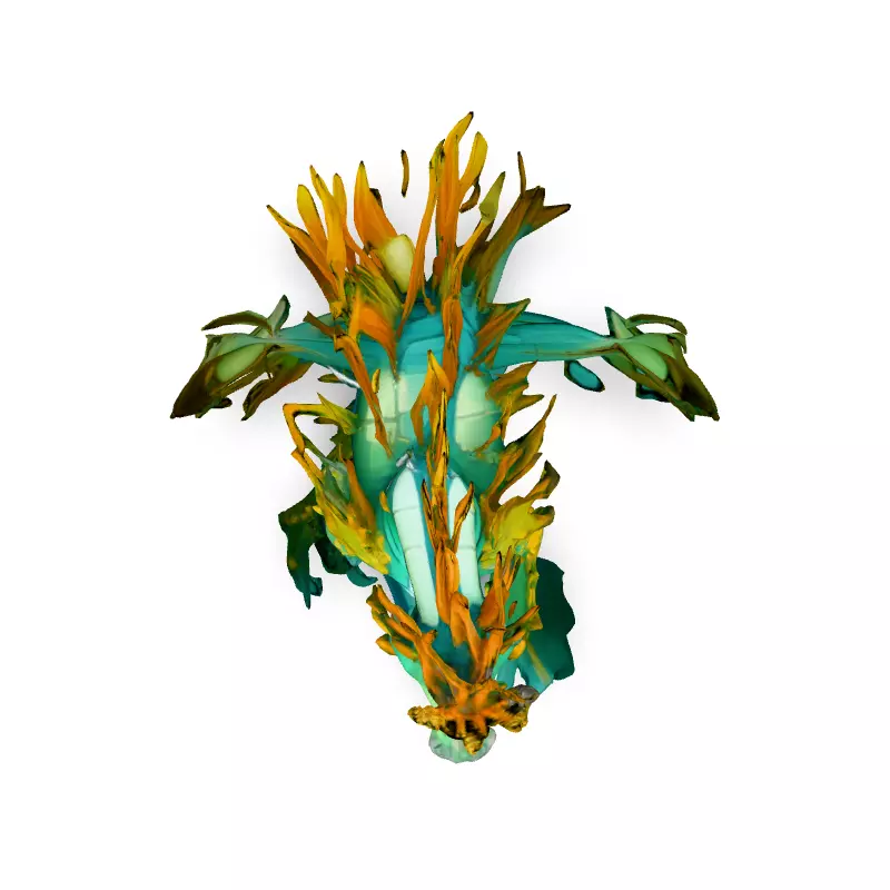 Stylized Sea Dragon 3D Model Low-poly 3D model_7